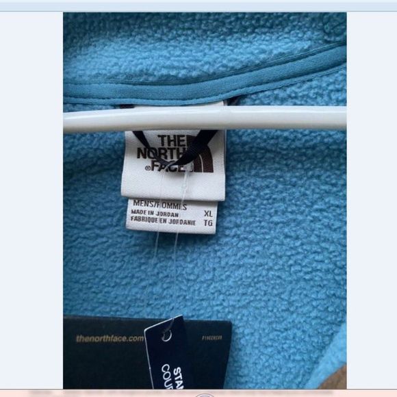 The North Face Men's Size L Blue/Brown Carbondale 1/4 Snap Fleece Hoodi… - Picture 3 of 8